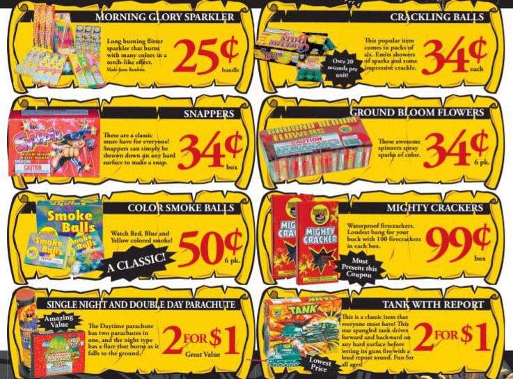 Fireworks Coupons & Deals Black Powder Fireworks